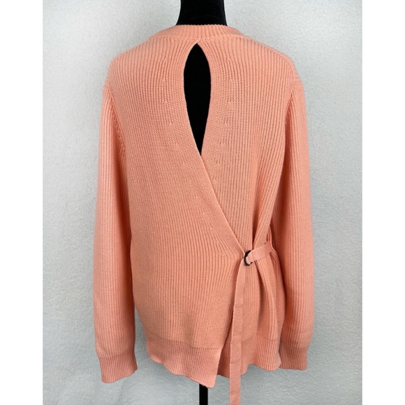 PROENZA SCHOULER • Coral Wool Cashmere Ribbed Knit Sweater - Picture 2 of 16